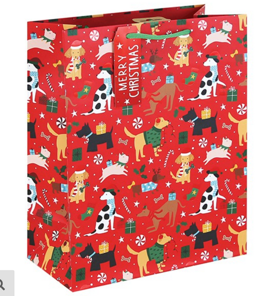 Xmas Paws Gift Bag Large