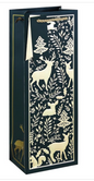Gold Woodland Embossed Bottle Bag