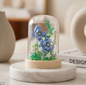 Mini bricks flowers in dome rose