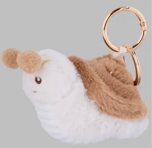 Cute plush snail keychain