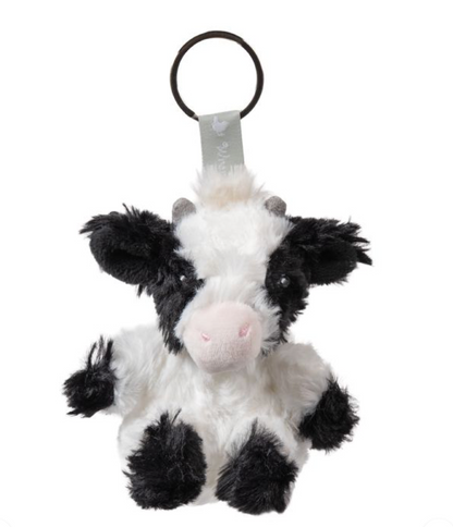 Wrendale Black & White Holstein Cow Plush Keyring