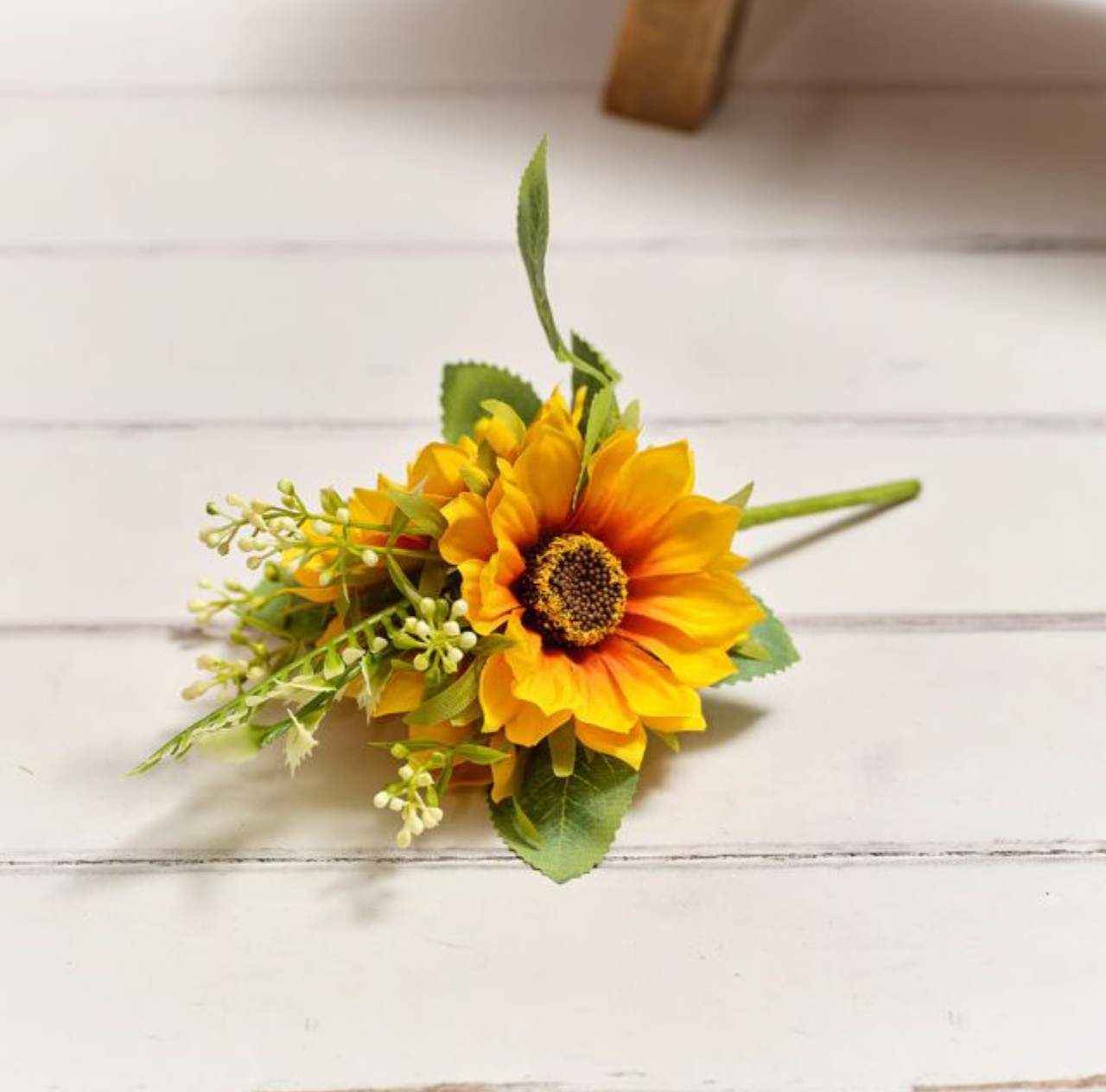 Faux Yellow Sunflower Spray
