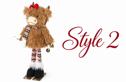 Highland Cow In Skis