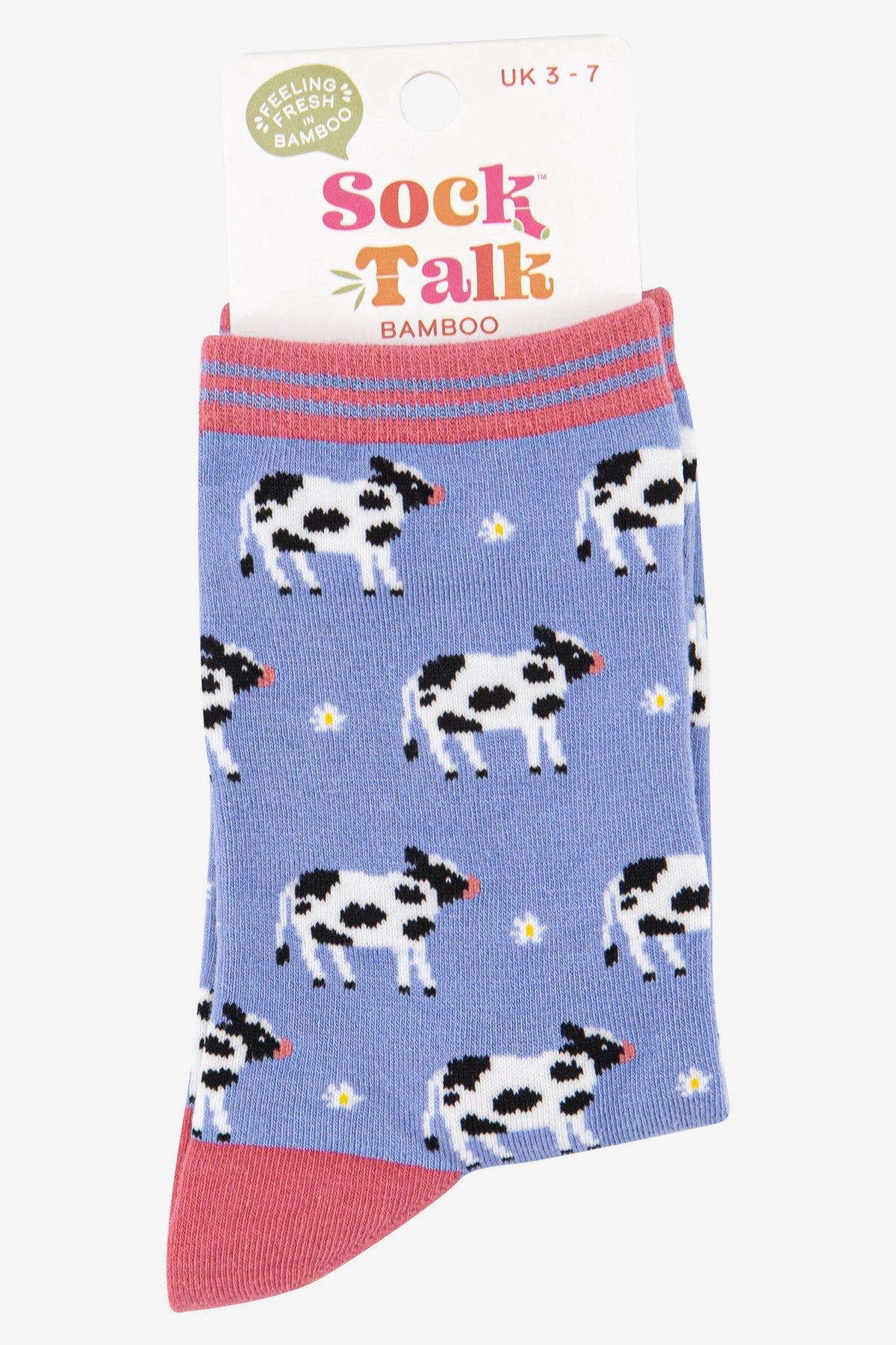Women's Bamboo Socks - Lilac, Cow
