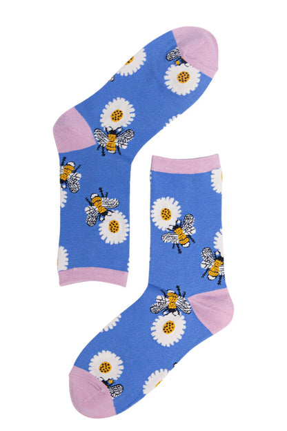 Womens Bamboo Bee Socks Sunflower