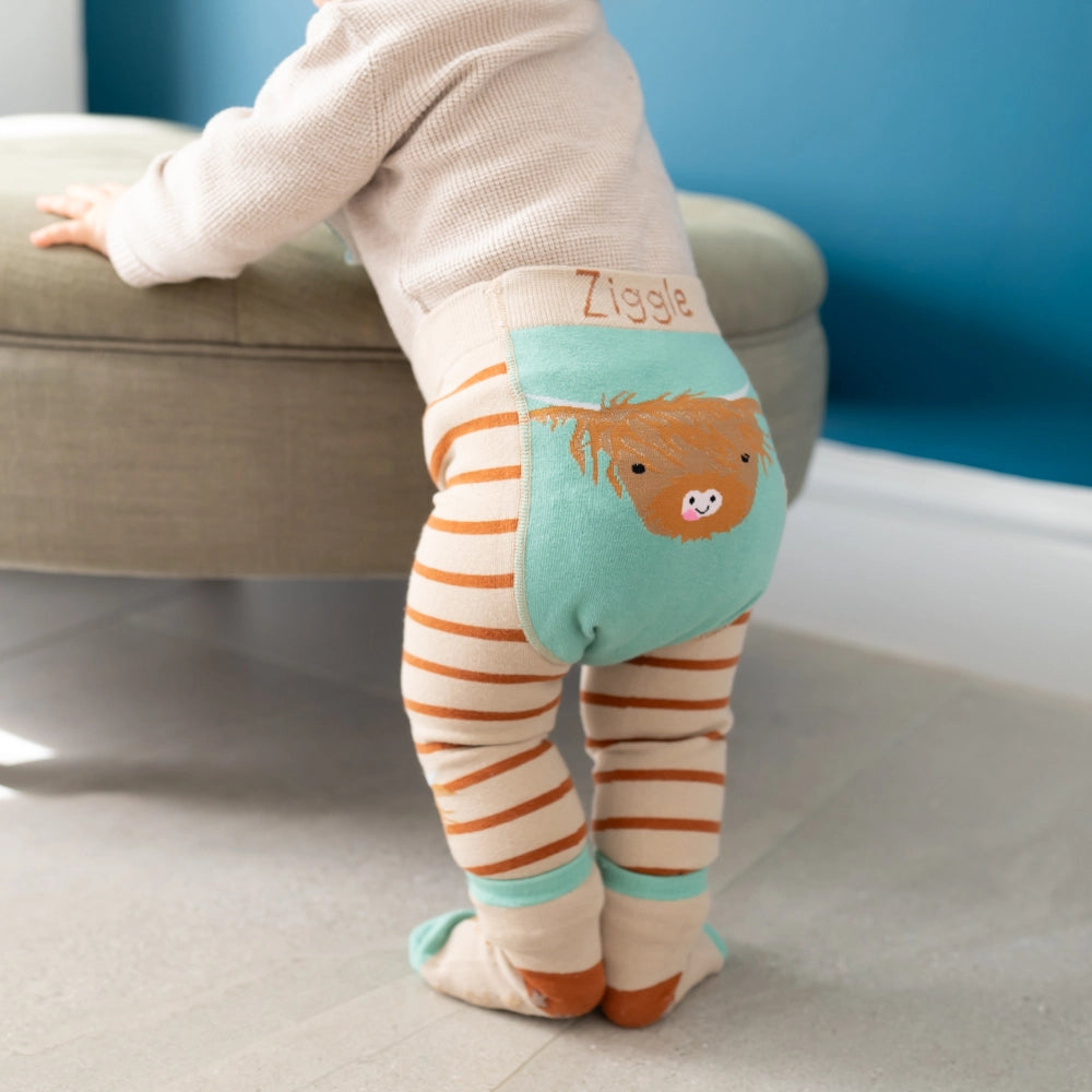 Highland Cow Leggings & Socks Set 6-12 Months