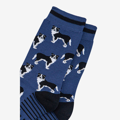 Men's Bamboo Socks - Denim, Blue/Black