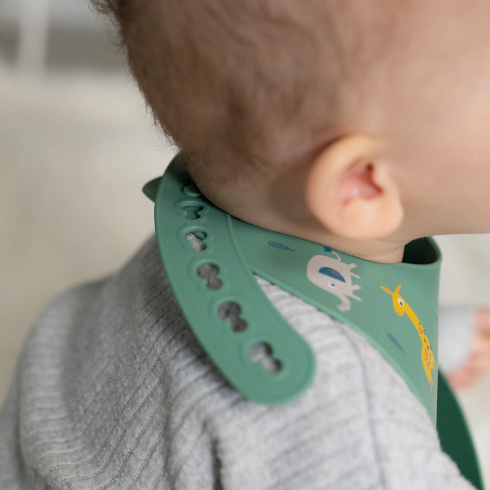Catch it Silicone Bib Giraffe & Elephant
