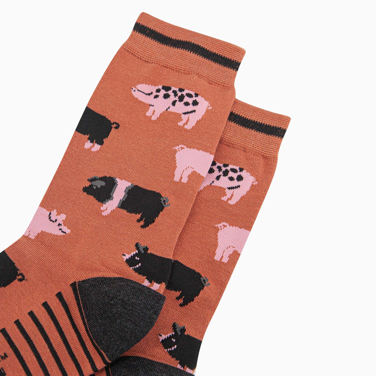 Pig Farm Bamboo Socks In Rust