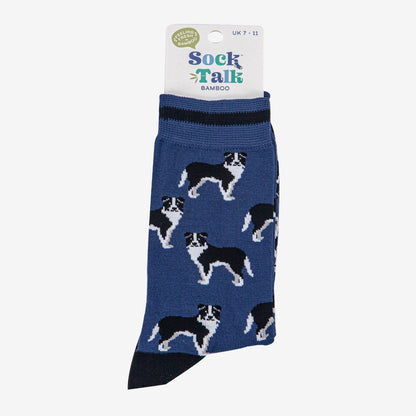 Men's Bamboo Socks - Denim, Blue/Black