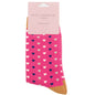 Miss Sparrow Hearts Socks Hot Pink