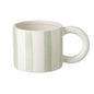 Green & White Striped Mug