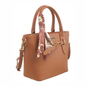 Structured Pebbled Tote With Scarf