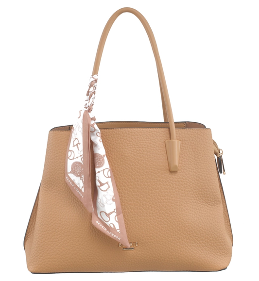Pebbled Slouch Shoulder Bag Khaki