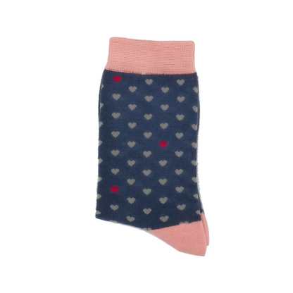 Miss Sparrow Little Heart Socks Navy