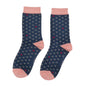 Miss Sparrow Little Heart Socks Navy